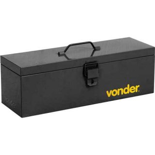 Caja de herramientas metálica, tipo baúl, con bandeja, Vonder.